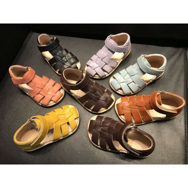 2cm Heel CE CPC Leather Sandals Toddler Dress Shoes