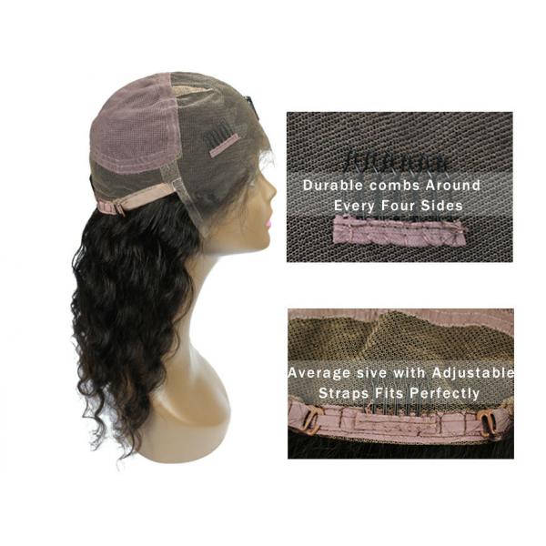 Glueless Human Hair Full Lace Wigs Body Wave , Bleached Knots Real Hair Wigs