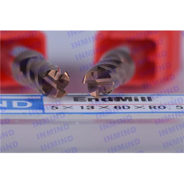4 Flute Extra Long Carbide End Mill Corner Radius 0.6 um Grain Size R0.5 Corner