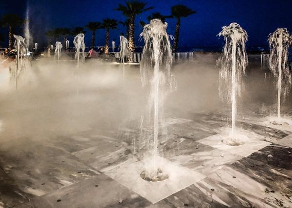 Plazza Floor Water Fountains For Dry Deck With Led Underwater Lights