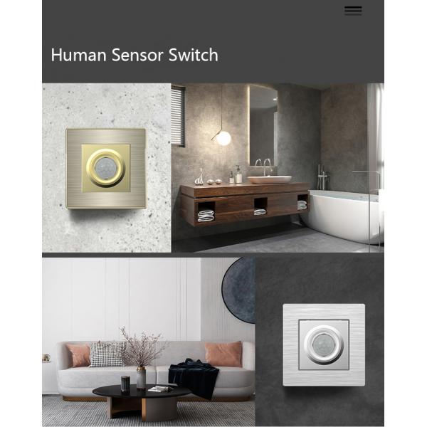 Tempered Glass Frame Body Sensor Switch 220VAC automatic induction