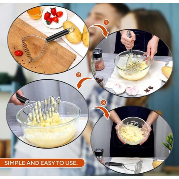 Kitchen Stainless Steel Houseware Tool Metal Wire Mashed Potato Masher