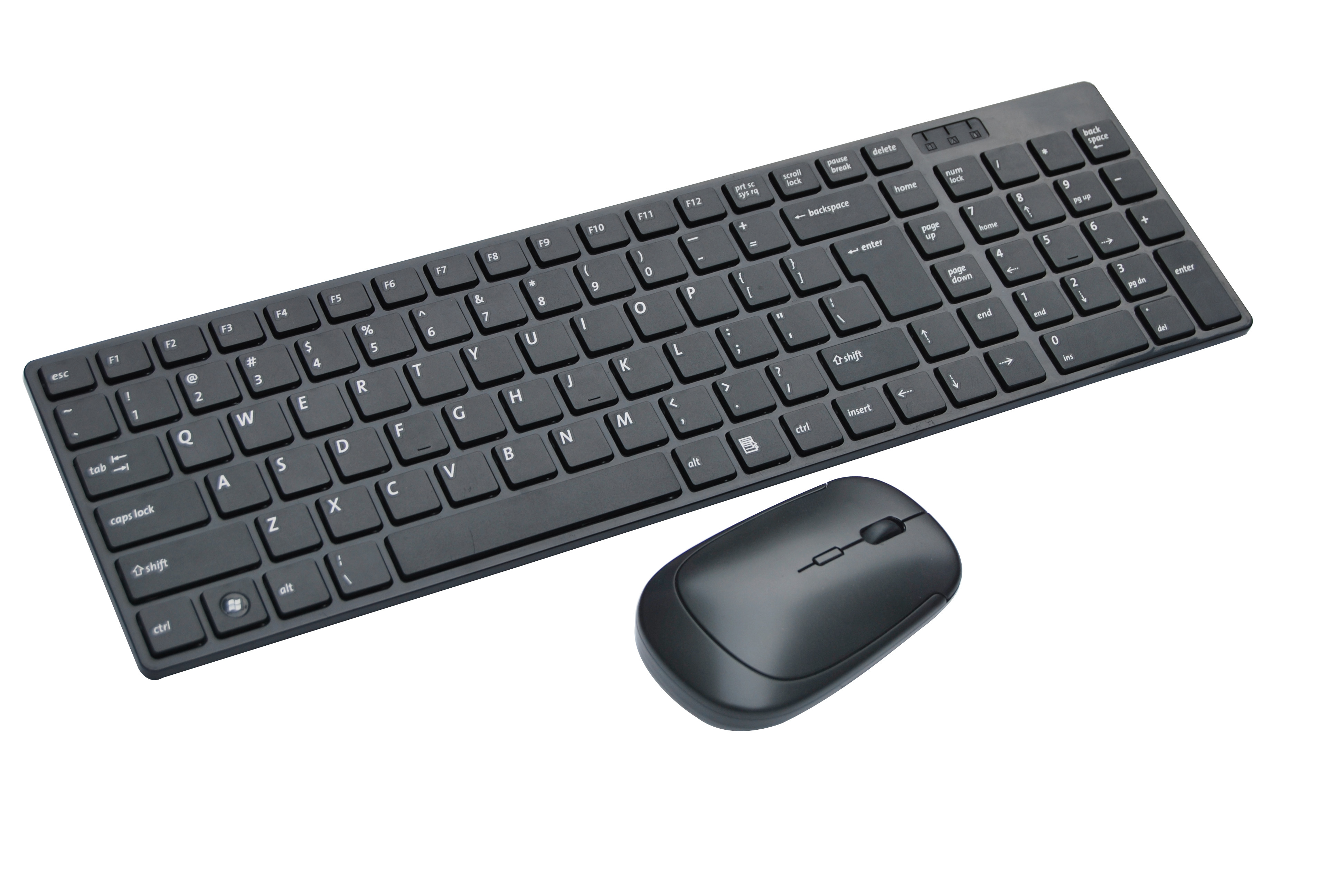 KolorFish Wireless Keyboard and Mouse Combo 2 In 1 Fashion Apple Design Black Color