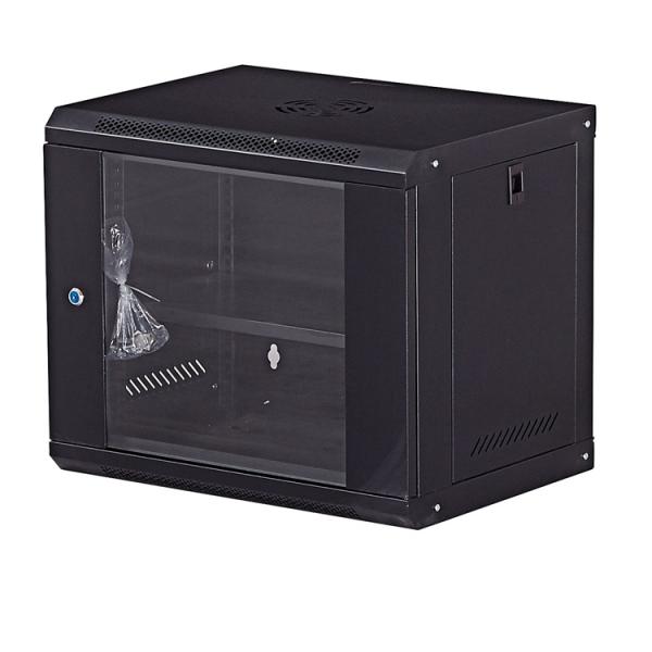 9U Wall Mount Cabinet 19 Inches Toughened Glass Door or Mesh Door 530*400*450 ISO9001 2000 OEM