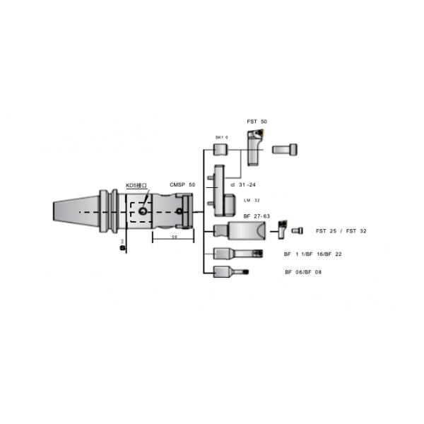 Steel Boring Head For Milling Machine Straight Shank 6mm-108mm Boring Range Standard