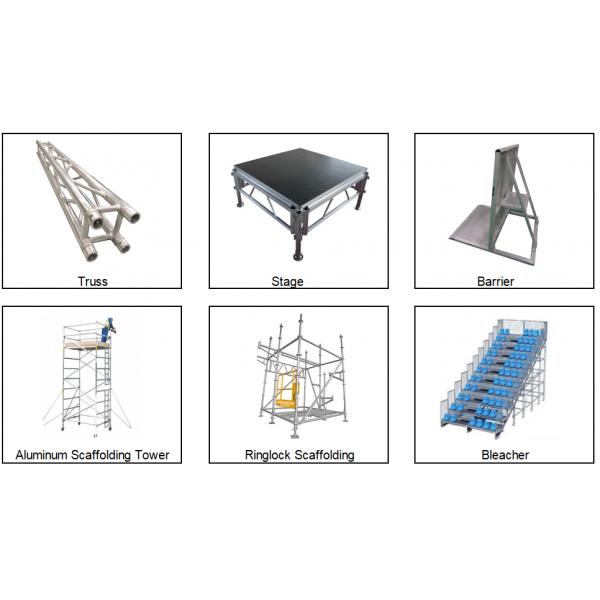 ronda de cristal portátil móvil de la decoración de la etapa 750kg/Sqm para la boda