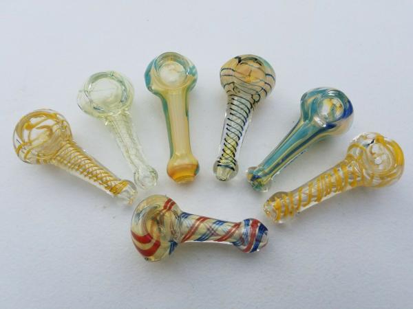 Heat Resistant 3 Glass Smoking Pipe Collectible Tobacco Hand Bowl