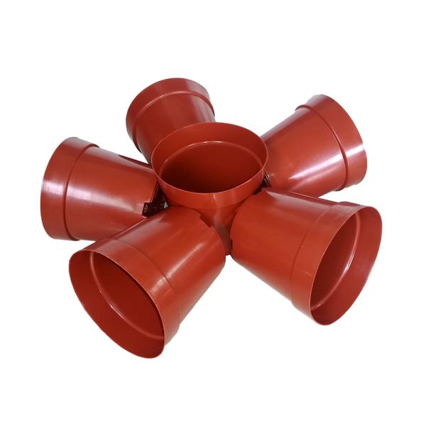 Hydroponics PP Bonsai 85mm Orange Plastic Flower Pots With Label