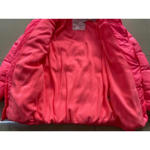 Pink Girl's Padded Coats Children's Winter Clothes 100% Polyester