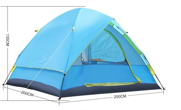 3-4 Person Water Resistant Camping Tent With Carry Bag for Backpacking 3 Season Ideal Shelter for Family Camping(HT6003)