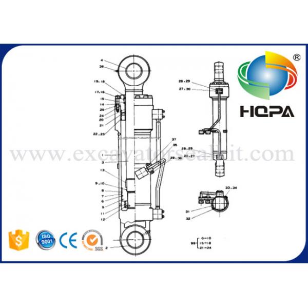 jogo 401107-00251 do selo do crescimento de 2440-9136KT Doosan para AO 280LC-3 280LC-III SOLAR