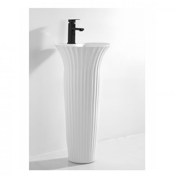 Dual-Flush Pedestal Basin with Environmental Glaze The Ultimate Cleaning Solution