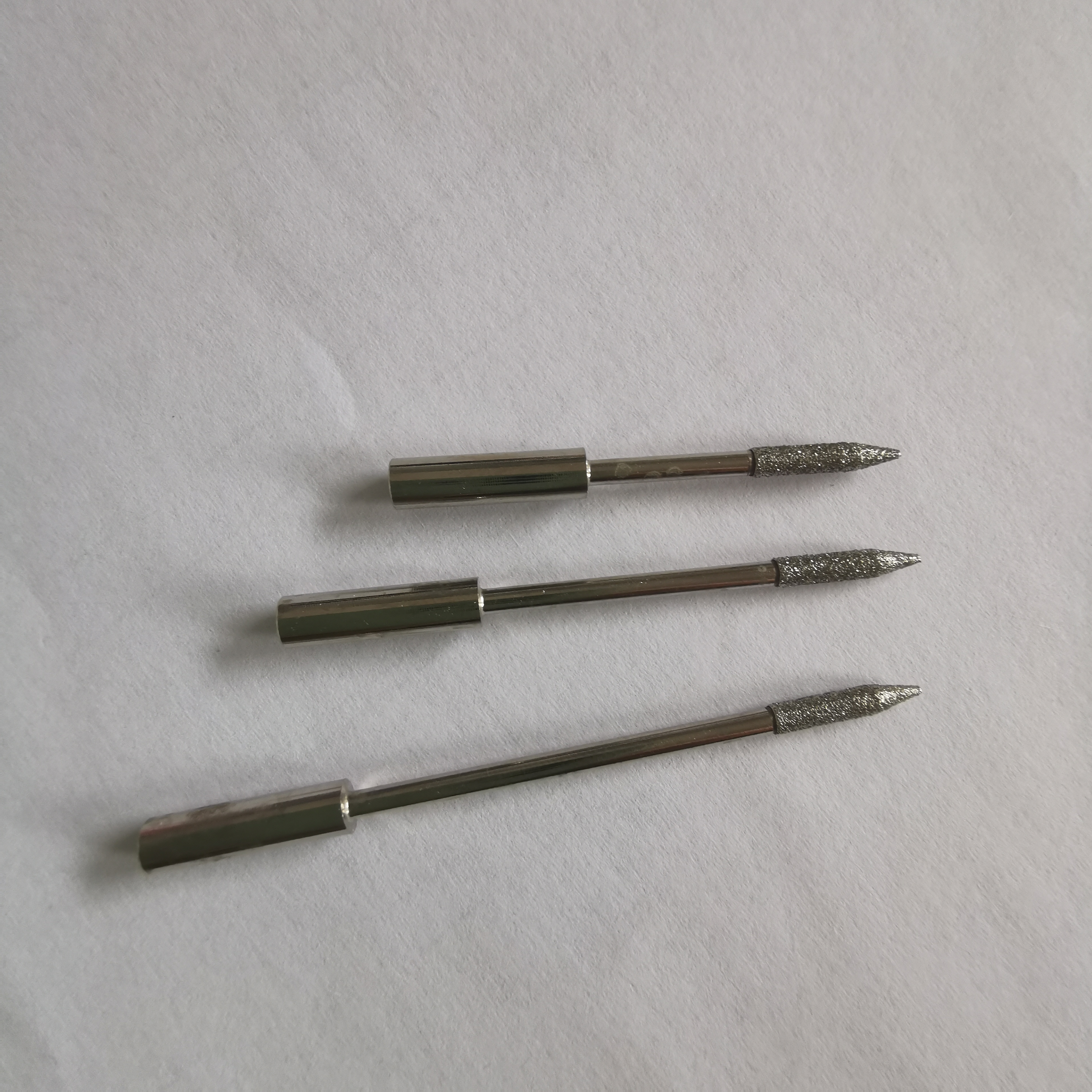 D151# Firm Grit Retention Electroplated Diamond Grinding Pins with 2.2mm Head Diameter and 8mm Abrasive Length