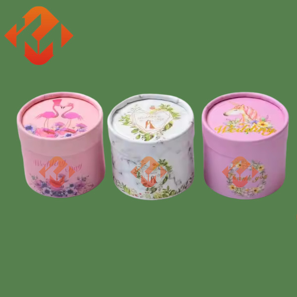 Tubo de papel regalo personalizado Joyería cilindro embalaje de tubos de papel diseño elegante