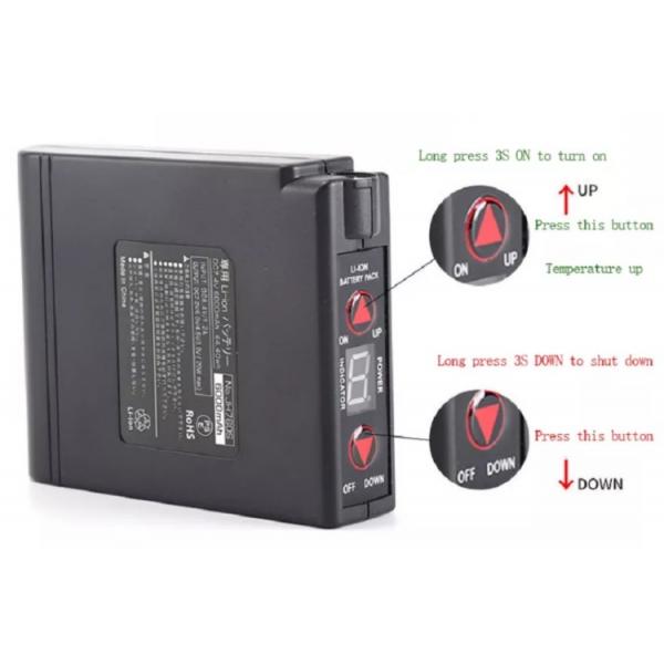 KC 7.4V 5200mAh Нагретая одежда Аккумулятор вентилятор пиджак аккумулятор с переключателем включения/выключения и понижения температуры