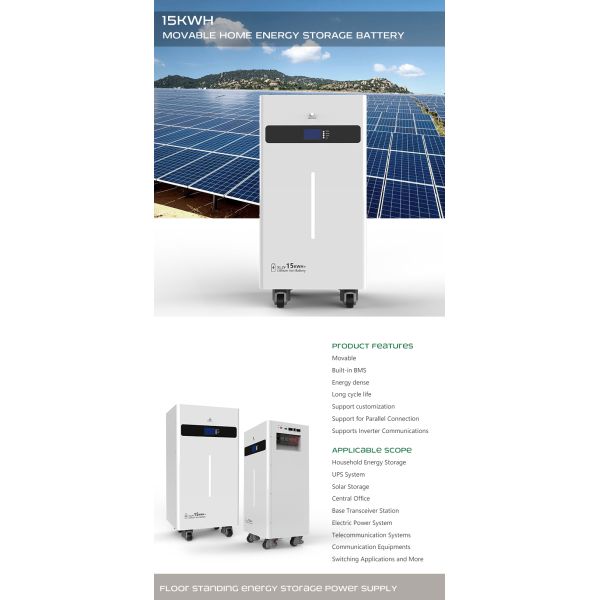 15kWh Home Energy Storage System 10kW Output 9 In 1 Smart BMS Household Solar Battery