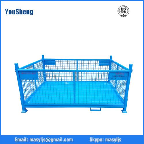 High Capacity with Reasonable Price Foldable Steel Wire Warehouse Storage Cage for Warehouse Stacking
