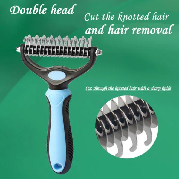 Red Blue Pet Hair Brush Remover Double Side Pet Dematting Comb Hair Removal