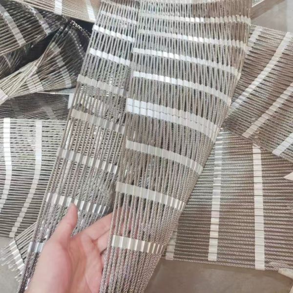 Woven Mesh  Zoo Fencing Stainless steel rope wire mesh