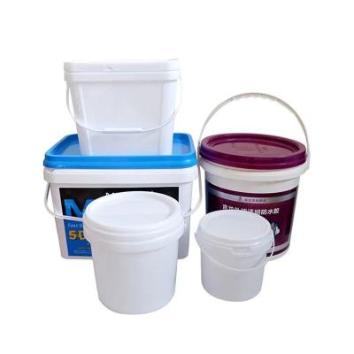 Snap On Lid Plastic Latex Paint Bucket With Lid Customized Branding