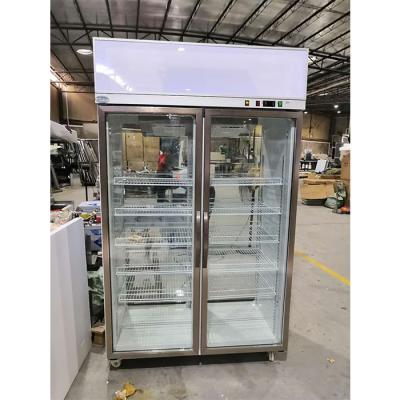 Refrigerador de vidro comercial da exposição da barra dos refrigeradores da porta de R134A 1000L