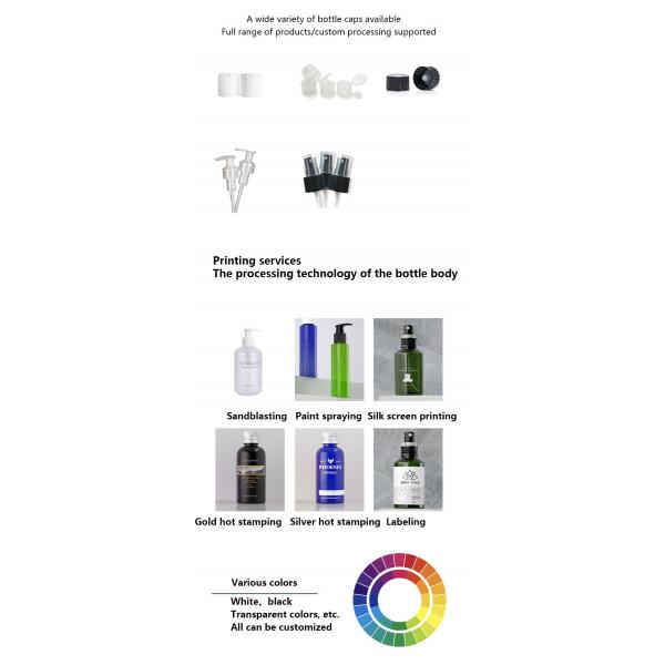 Spray Bottle PET Round Shoulder Flat Bottle 30ml 80*40mm 6g White/Black/Blue/Transparent