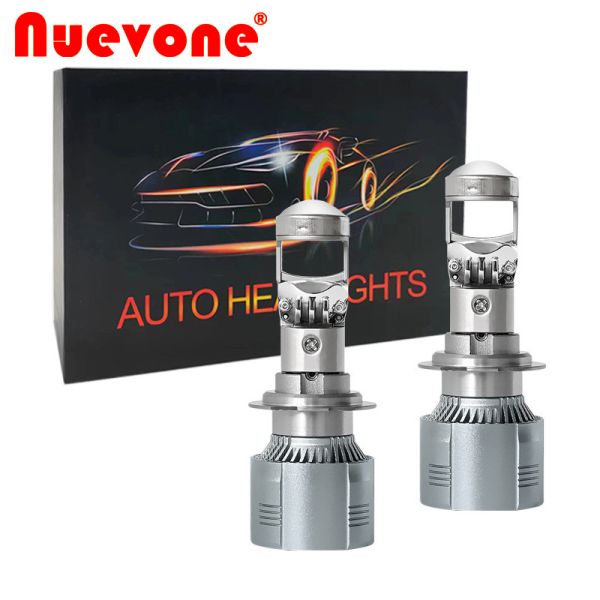 Aluminum H7 H11 Mini Projector Lens Headlight 9005 9006 40W 12000lm Low Beam