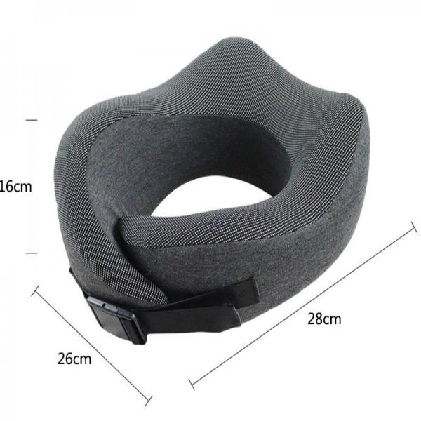 100% Cotton Magnetic Memory Foam U-shaped Neck Pillow for Aircraft Travel Camping
