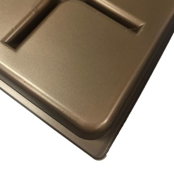 Custom Coffee Brown PP Bakery Trays Freezer-Safe for Baking Pastry Bread at -18°C Durable Plastic Food Packaging
