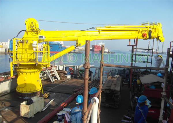 Space Saving Offshore Pedestal Crane 10T 10M Electric Hydraulic Telescopic Boom