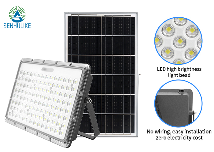 84 LED Solar Flood Light,IP65 Waterproof,Microwave Sensor Timer Light Control,Aluminum Wall Lamp for Yard Garden