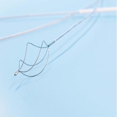 Cesta de pedra de prata versátil com bordas lisas e design de fio flexível