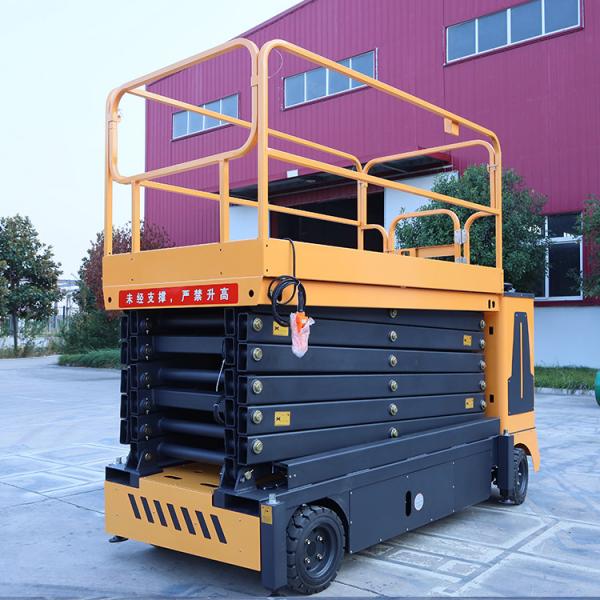 380v 50hz Mobile Scissor Lift Platform 11 Meter For Multi Layer Workshops