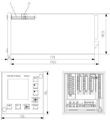 ABB DIGITRIC 500 F6.101528.8 V61615A-1200000 Controller Industrial Regulator with 2000 V AC Isolation