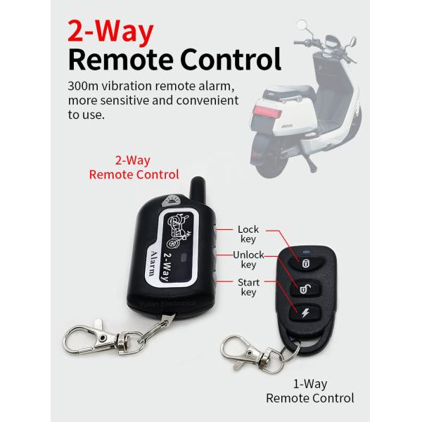 36V - 72V Motorcycle 2 Way Alarm For Yamaha Anti Cut ISO9001