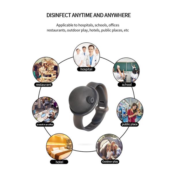 Adjustable 2020 Hot Sale Band Wristband Silicone Adjustable Sterilization Dispenser Disinfection Hand Sanitizer with Bracelet