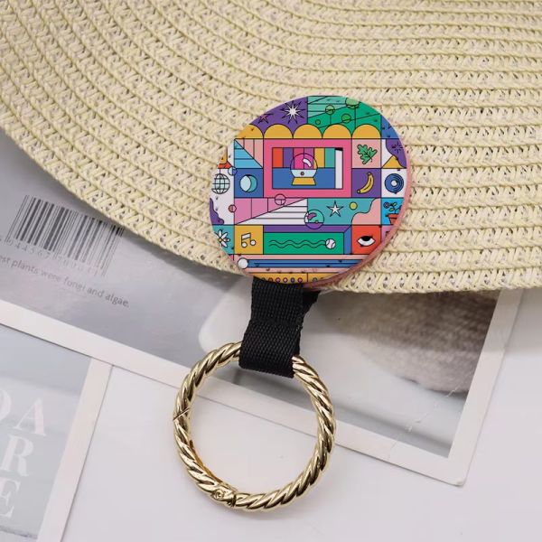 Customized Sublimation Leather Magnetic Hat Clip Golf Hat Clip Leather Wallet Key Pendant