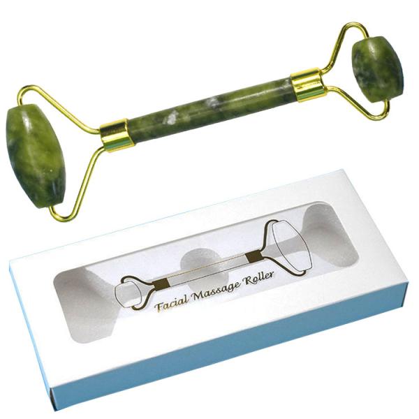 Upgrade Your Skincare Routine with a Genuine Dark Green Jade Roller Facial Massager