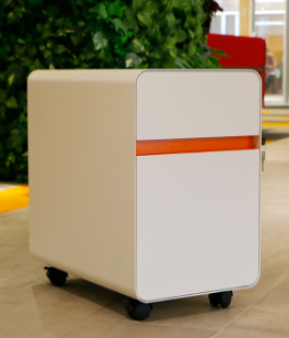 Office Equipment Steel Storage Cabinets 3 Drawer Metal Mobile Pedestal With Wheels