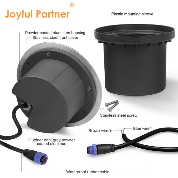 Drive Over Inground Light IP67 Outdoor CREE COB LED 8W Aluminum Housing With Four Side Emitting