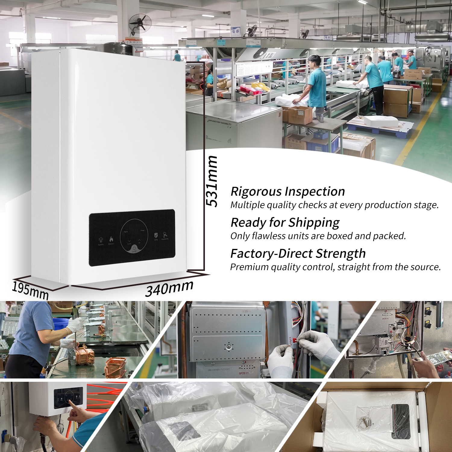 High Efficiency LPG Gas Water Heater with Copper Heat Exchanger Wholesale Supply