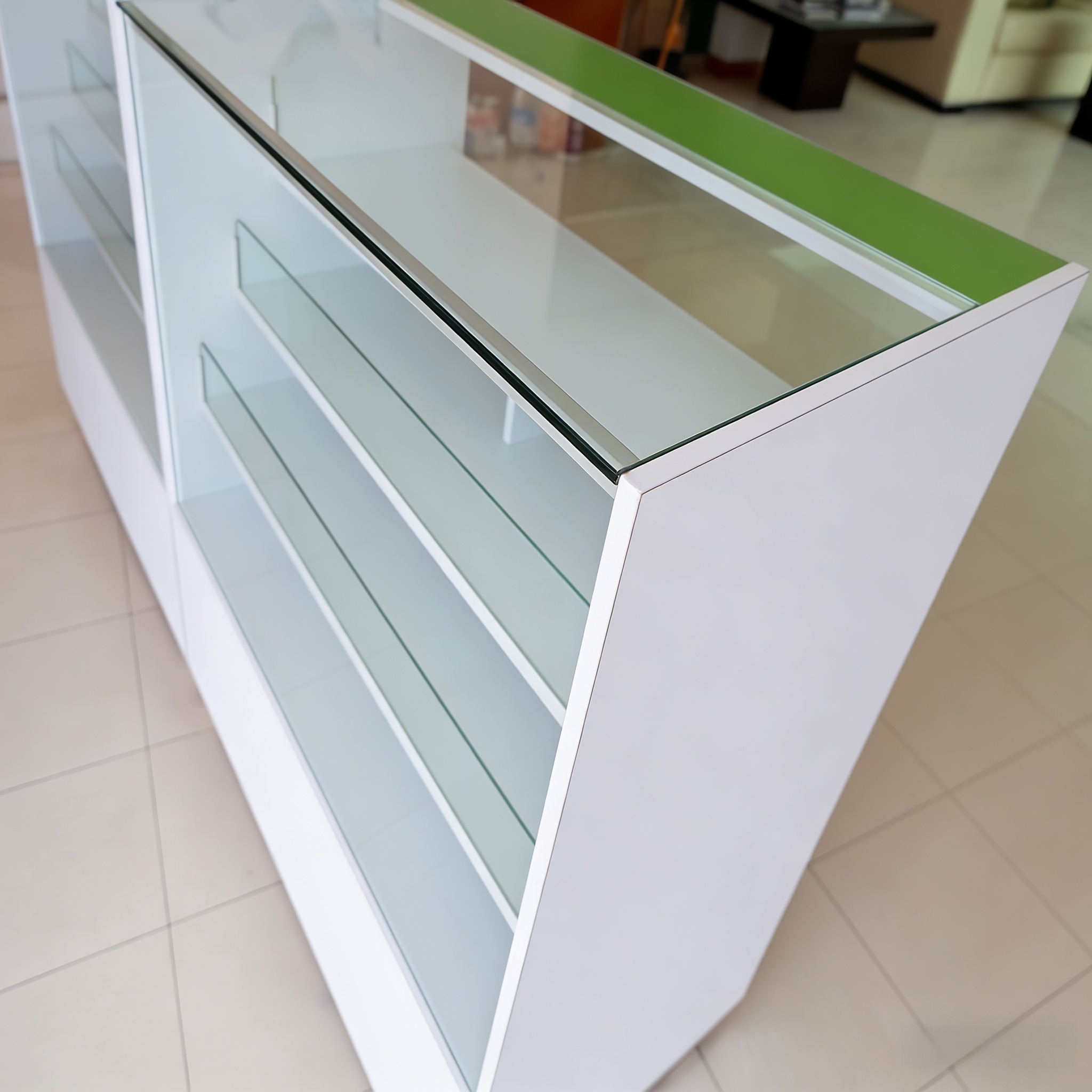Wooden Pharmacy Display Furniture and Medical Wall Cabinets for Retail Drugstore Store Interior