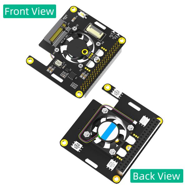 Новая версия 3 в 1 Combo M.2 NVMe to PCIe Adapter с охлаждающим вентилятором и светодиодом автоматического обесцвечивания для Raspberry Pi 5