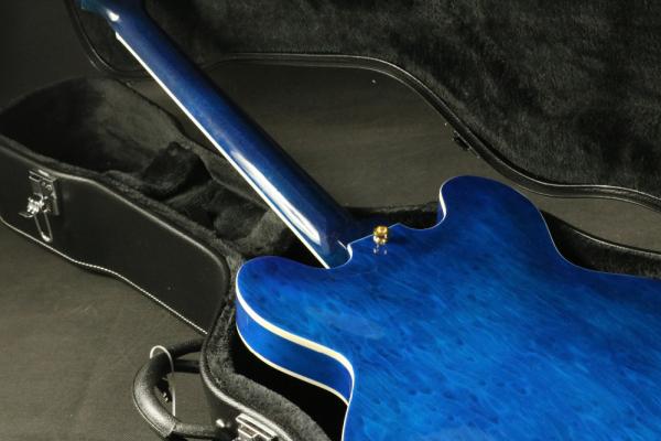 High Quality blue quilted maple top fretboard binding 6string hollow body 335 345 325 hollow guitar Guitar