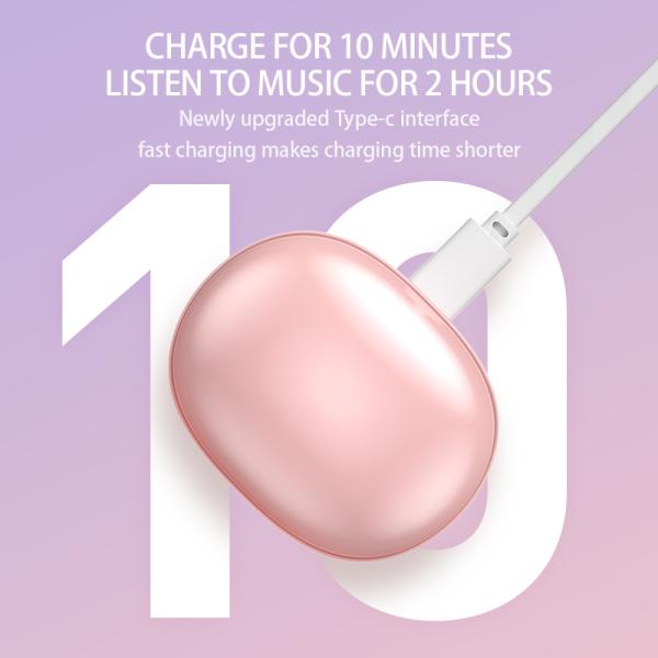 Mini Stereo True Wireless Gaming Earbuds with TYPE-C Connectors and IPX-4 Waterproof Standard