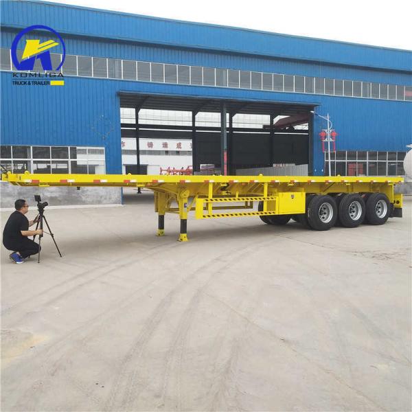 30-100t Loading Capacity Steel 3 Axles Flatbed Semi Trailer Transportation Trailer