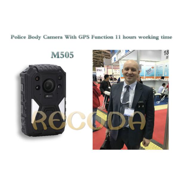 M505 1296P Resolution Police Body Worn Camera with GPS , 11 hours working time