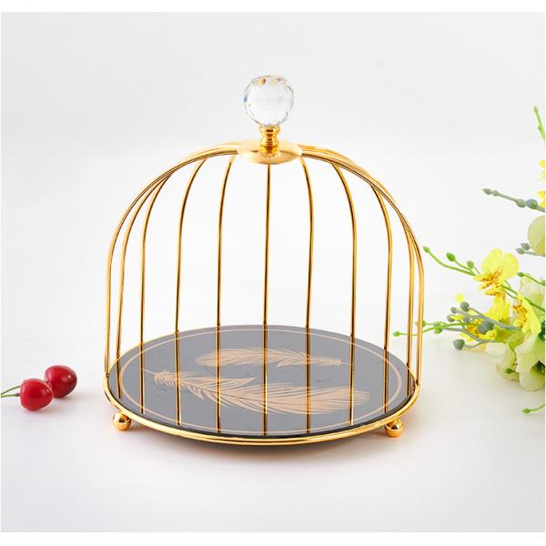 55.5cm Height Electroplating 3 Tier Wire Fruit Basket