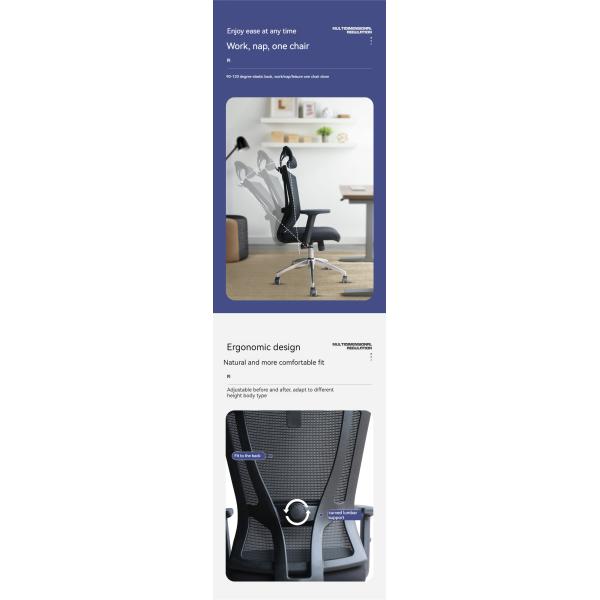 Adjustable Headrest Mesh Chair for Modern Office Furniture and Ergonomic Comfort