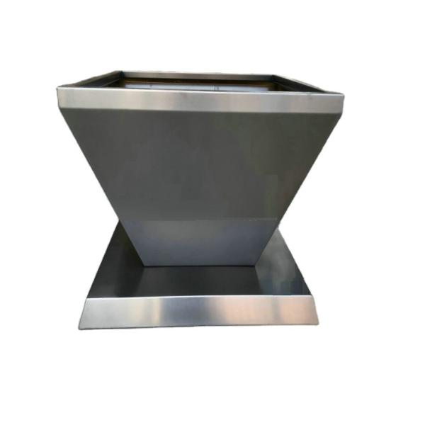 Цветочный горшок квадрата металла роскошного на открытом воздухе большого плантатора дерева большой